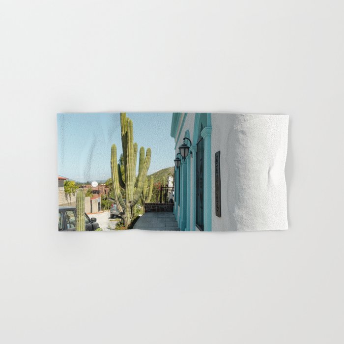 Mexico Photography - Nice White And Turquoise House Hand & Bath Towel