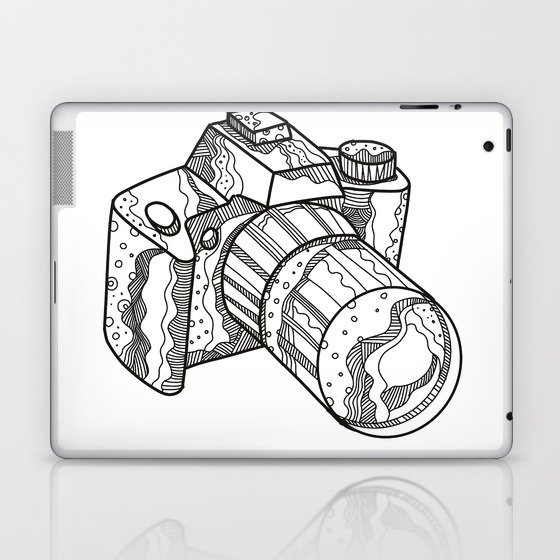 DSLR Camera Doodle Art Laptop & iPad Skin