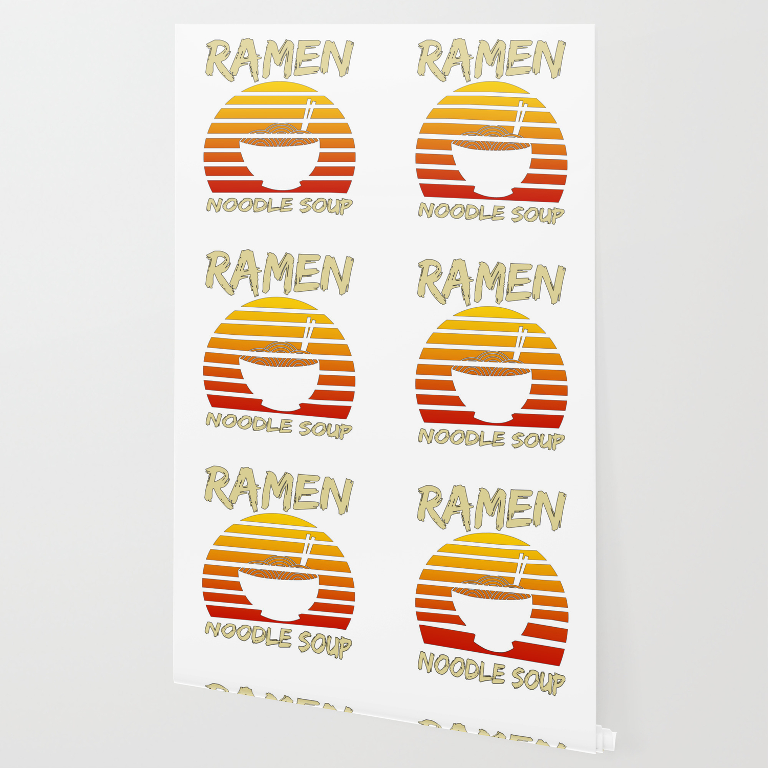 Ramen Noodle Soup Kawaii Japanese Noodles Vintage Retro Wallpaper