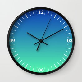 BLUE GREEN PASTEL COLOR GRADIENT  Wall Clock