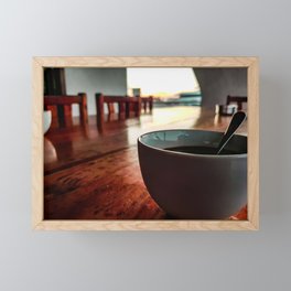 Coffee on deck Framed Mini Art Print