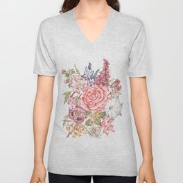 Agatha Christie Rose surrounded by Poison Plants V Neck T Shirt