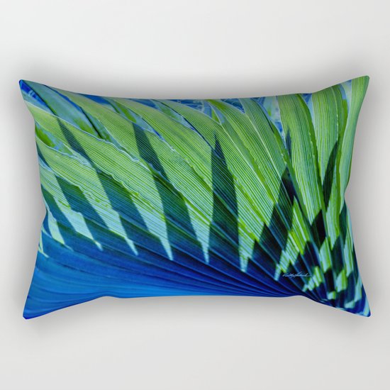 Palm Shadows Rectangular Pillow
