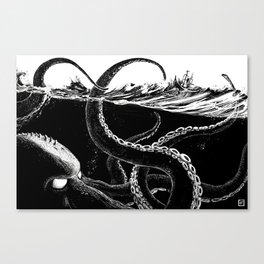 Kraken Rules the Sea Canvas Print