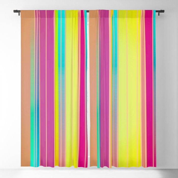 Bright Stripes 2 Blackout Curtain