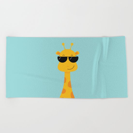 Cool Giraffe Beach Towel