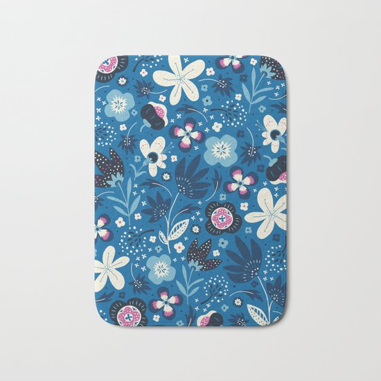 Blue Meadow Bath Mat