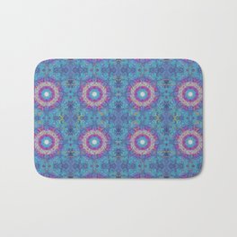 Garden Replicants Bath Mat | Digital, Abstract, Bold, Green, Teal, Graphic, Pattern, Colorful, Purple, Magenta 