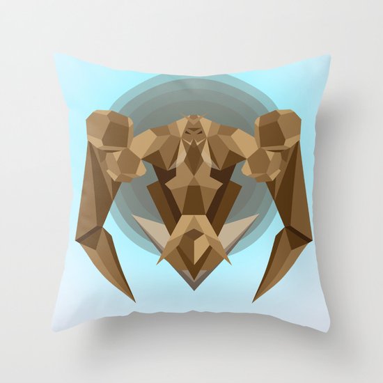Chocolate Robot Throw Pillow