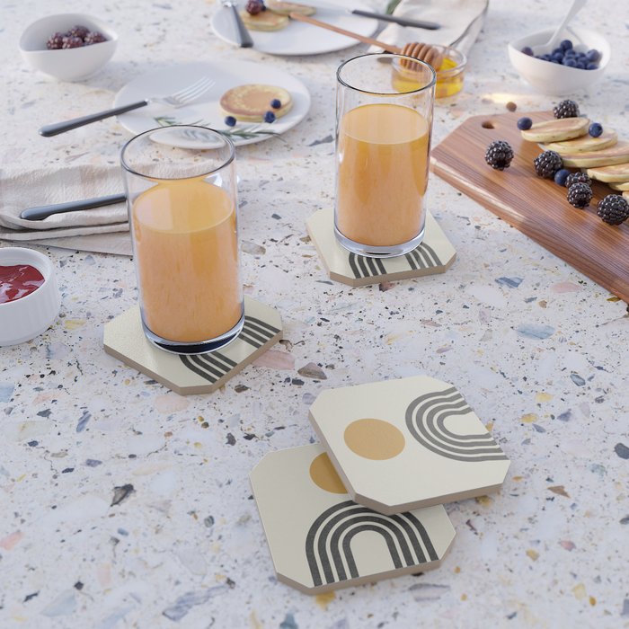 Gold Dipped Ceramic Coasters – vibesential