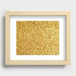 Golden Glitter Recessed Framed Print