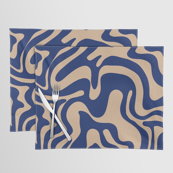 20 Abstract Swirl Shapes 220711 Valourine Digital Design Placemat