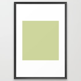 Abstraction_NATURE_NEUTRAL_GREEN_LOVE_MINIMAL_SOFT_0203C Framed Art Print