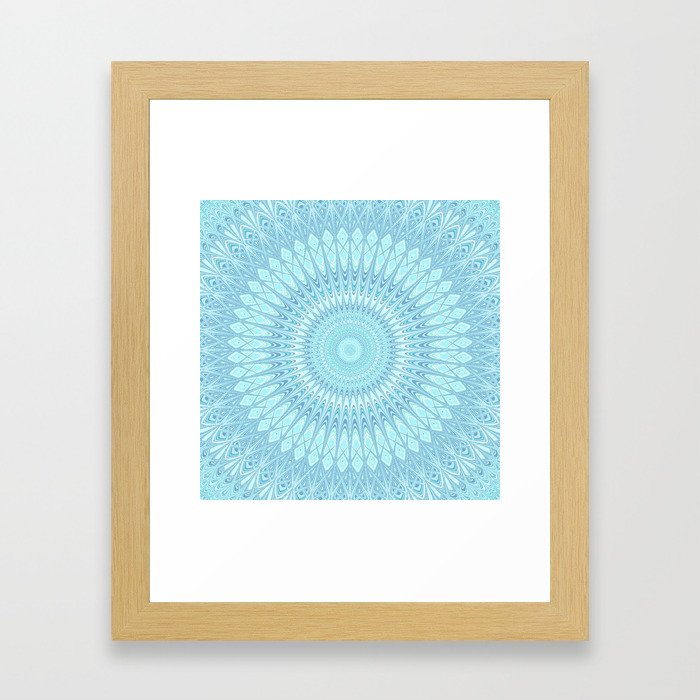 Ice Star Mandala Framed Art Print