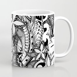 Hawaiian Polynesian Trbal Tatoo Print Coffee Mug | Tribal, Tattoo, Drawing, Hawaiian Tattoo, Maoriprints, Polynesian, Tribal Art, Maori, Hawaii, Made In Hawaii 