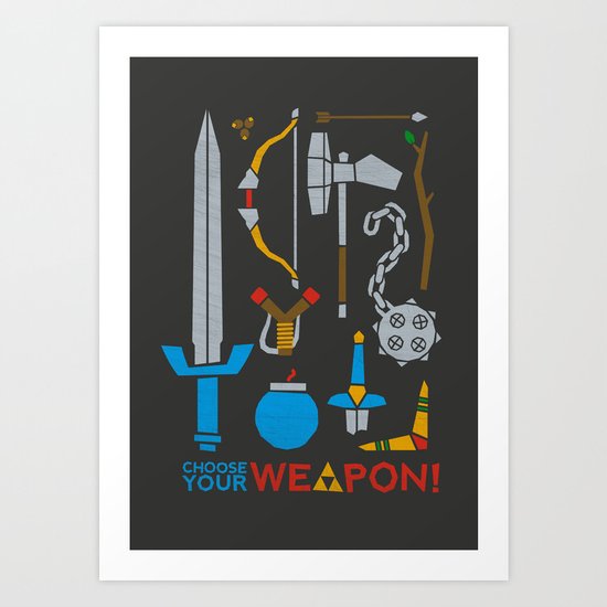 Choose Your Weapon Dark Art Print