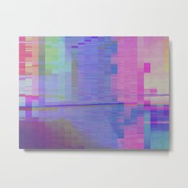 05.16.2020 REMIX Metal Print | Pink, California, Retro, Digital Manipulation, Rainbow, Abstract, Color, Vaporwave, Pixelated, Apartment 