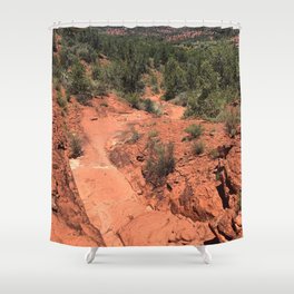 Red Path Shower Curtain