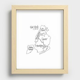 NYC Boroughs Recessed Framed Print