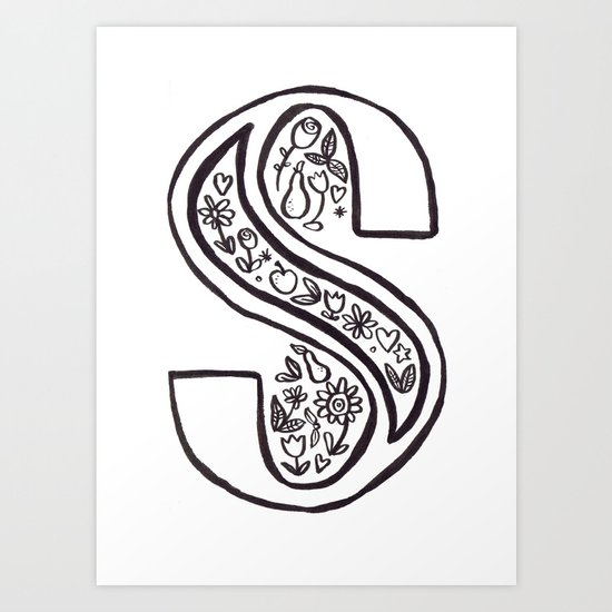 S is for Art Print