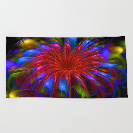 Fiesta Flower Beach Towel
