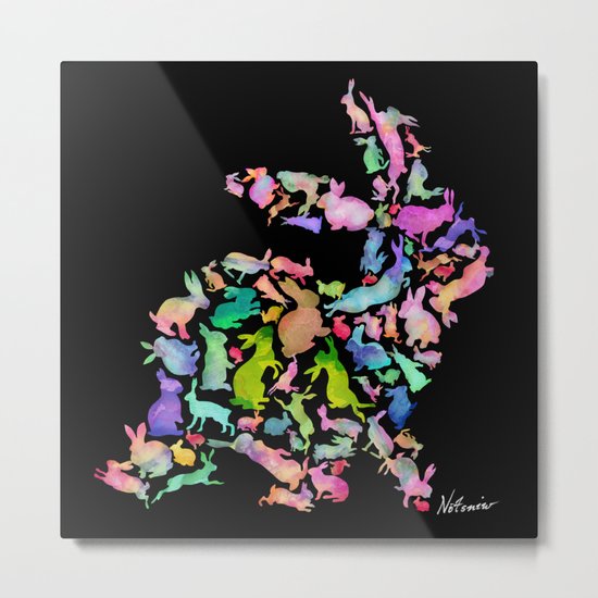 Soul Bunny - Spring Time - Dark Metal Print
