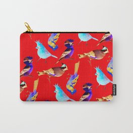 Punk Birds - Red Carry-All Pouch