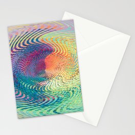 Multi Colored Circular Abstract Art Design Stationery Card