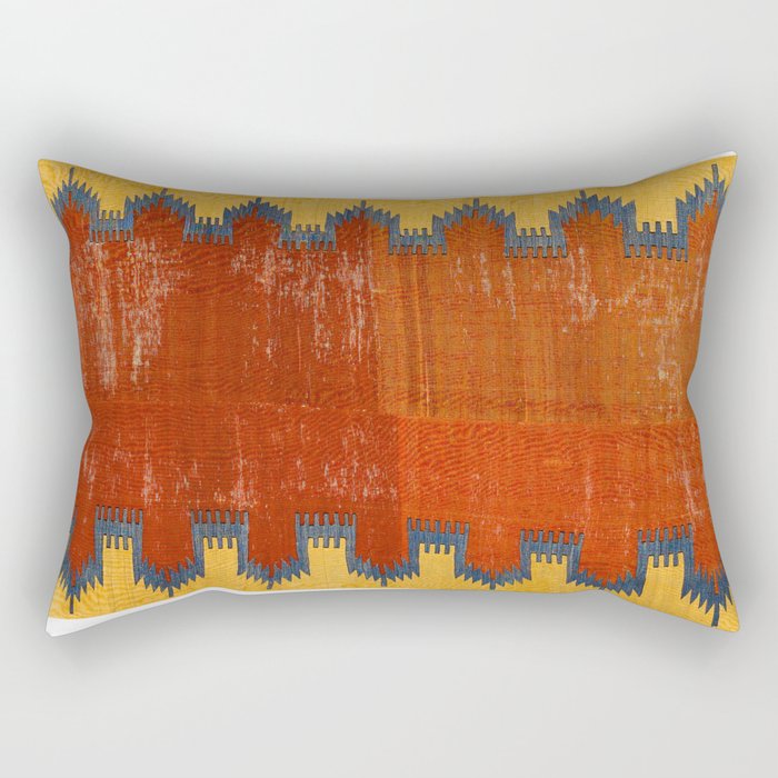 Karapinar Konya Central Anatolian Kilim Print Rectangular Pillow