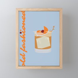 Old Fashioned Retro Cocktail Framed Mini Art Print