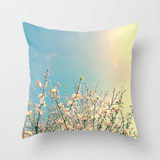 Bloom Pink Throw Pillow