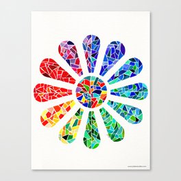 Rainbow Rosette Canvas Print