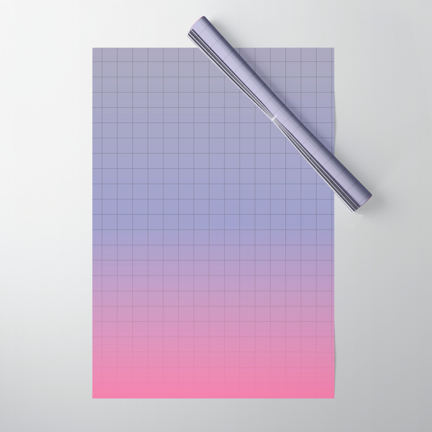 Pink And Purple Pastel Grid Aesthetic Fade Wrapping Paper By Artprintsbycourtney Society6