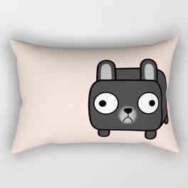 French Bulldog Loaf - Black Frenchie Rectangular Pillow