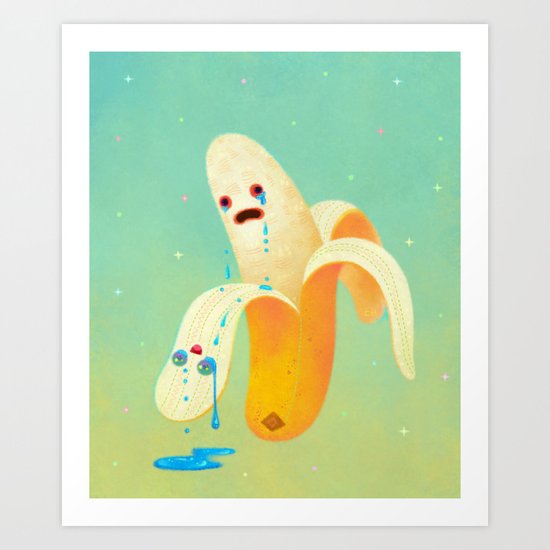Crying banana Art Print