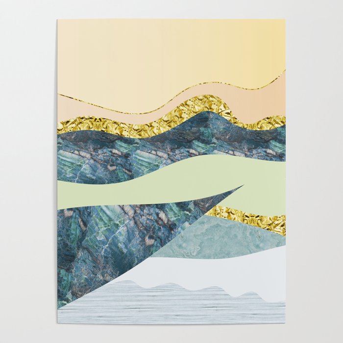 GRAPHIC ART Layers of soil and rock Poster