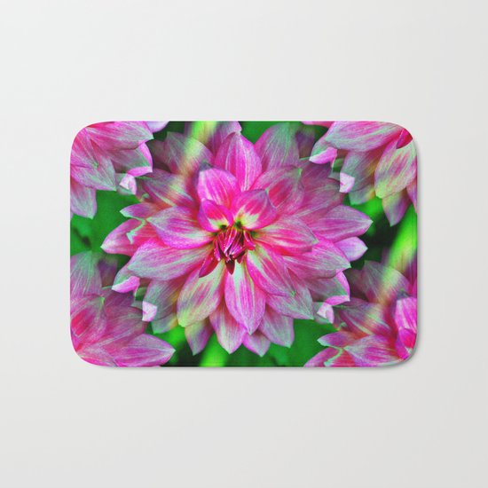 Endless Pink Dahlia Bath Mat