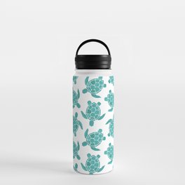 Save The Turtles in Teal Water Bottle