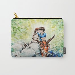 "Instant" Carry-All Pouch | Abstract, Painting, Ghibli, Pastiche, Watercolor, Wolf, Ashitaka, Ink, Yakul, Parody 