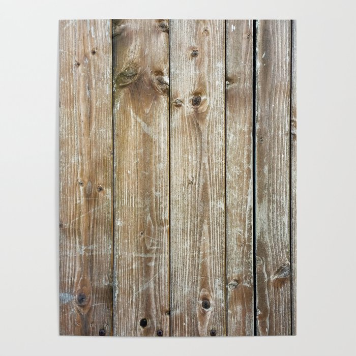 Rustic Wooden Plank Texture Poster