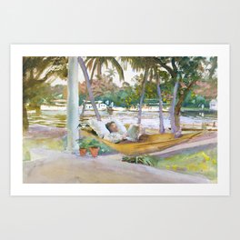 Figure in Hammock, Florida by John Singer Sargent Art Print