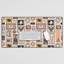 Gothic Mansion Wall of Frames (light) Desk Mat