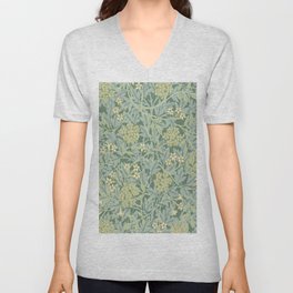 William Morris. Jasmine. V Neck T Shirt
