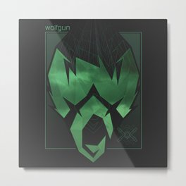 Wolfgun - Projections Metal Print | Vector, Animal, Music 