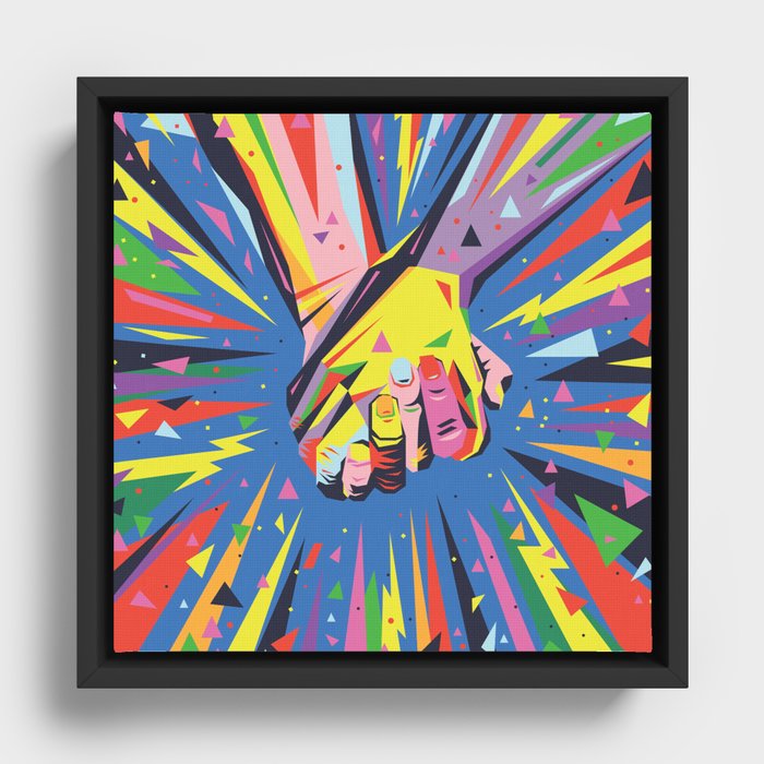 Band Together - Pride Framed Canvas