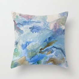 Watercolor Clouds Throw Pillow