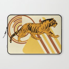 Tiger With Geometric Stripes Laptop Sleeve