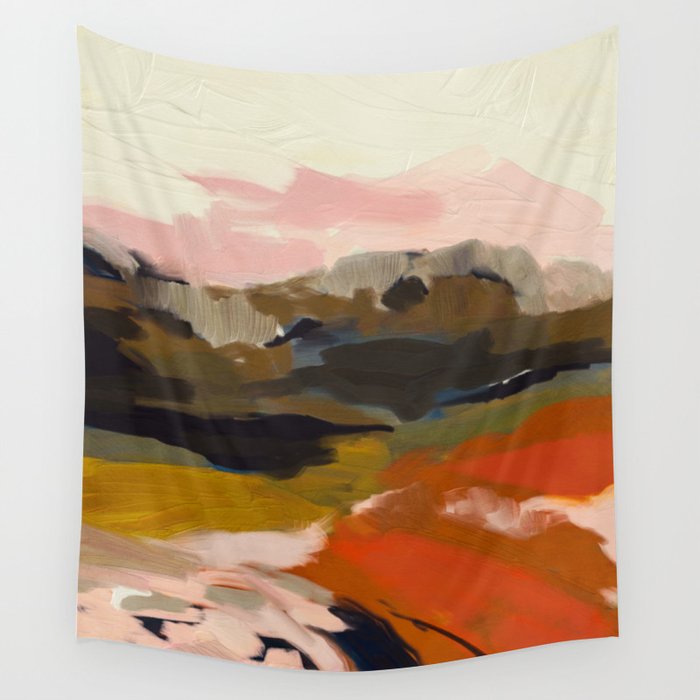 fall abstract landscape Wall Tapestry