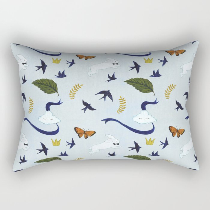 Fox and Rabbit Rectangular Pillow