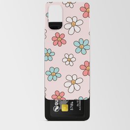 Happy Daisy Pattern, Cute and Fun Smiling Colorful Daisies Android Card Case